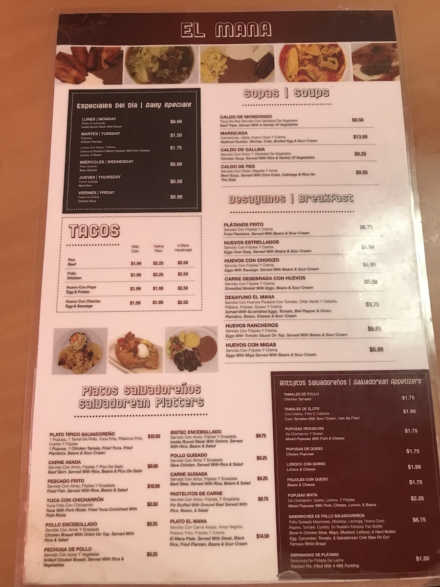 Restaurante El Mana Menu - Image 4
